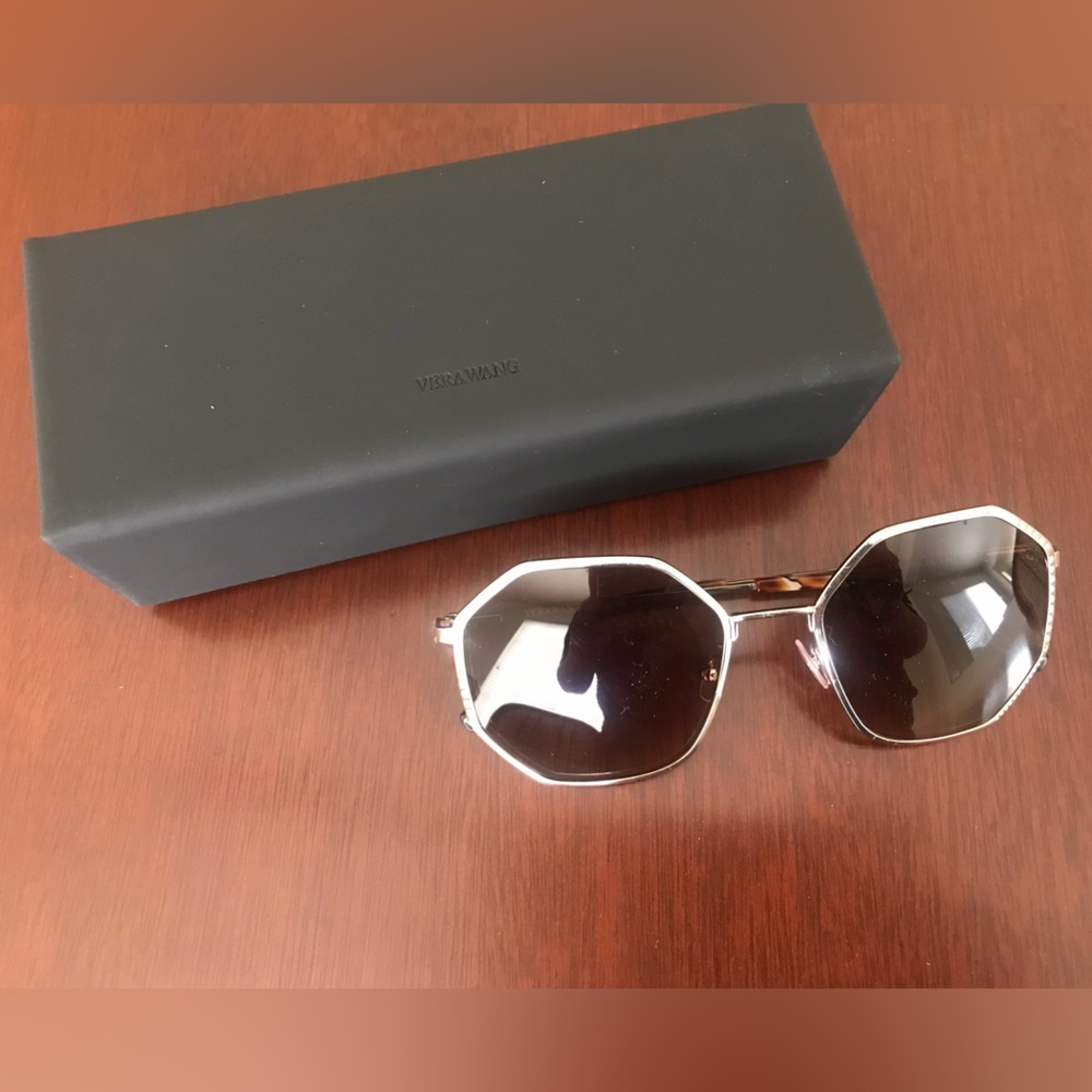 Vera Wang Silver Sunglasses and Case